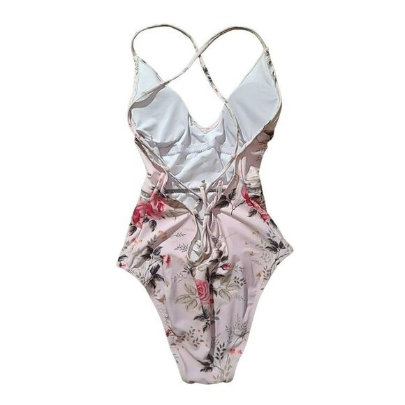 CupShe Shallow Waters 2020 Floral Strappy One Piece Swimsuit Women's Size Small - Picture 2 of 3